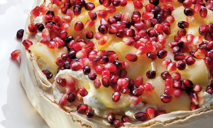 Pear and Pomegranate Pavlova