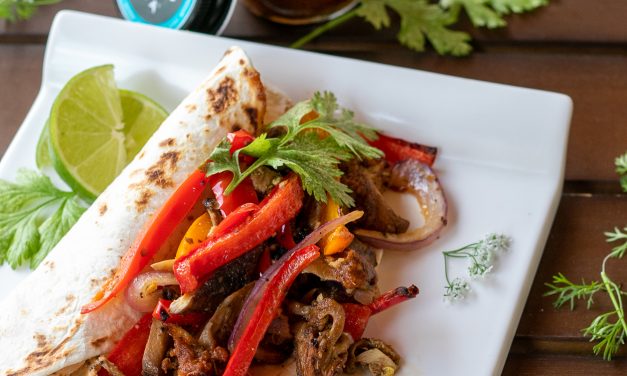 MUSHROOM AND PEPPER FAJITAS