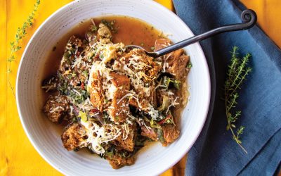 Bread Soup with  Swiss Chard