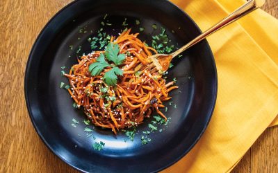 Sweet Potato “Noodles” with Chile Butter Sauce