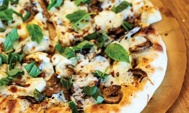 White Pizza with Mushrooms