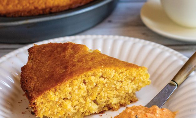Sweet Summer Corn Bread and Red Bell Pepper Rémoulade